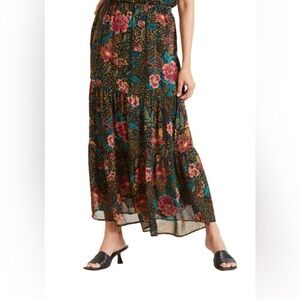 Evereve Azalea Floral Maxi Skirt size S